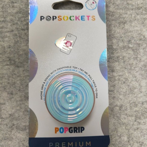 Ripple Opalescent Blue Premium PopSockets Single Grip & Stand Phones Holder - Picture 1 of 1